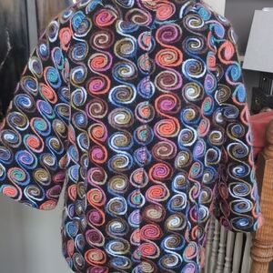 Frank Lyman Design Colorful Swirl Ladies Coat